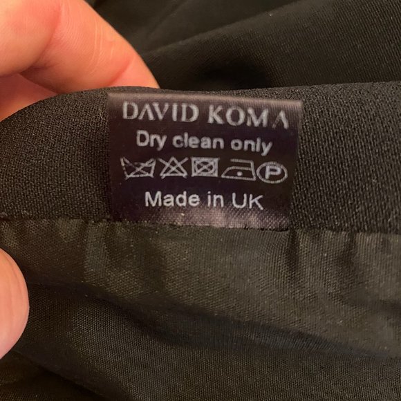 DAVID KOMA Asymmetrical Midi Skirt